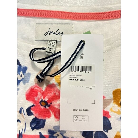 Joules Women's Harbour Print Long Sleeve Jersey Top Size US 22 Plus NWT - Picture 7 of 9